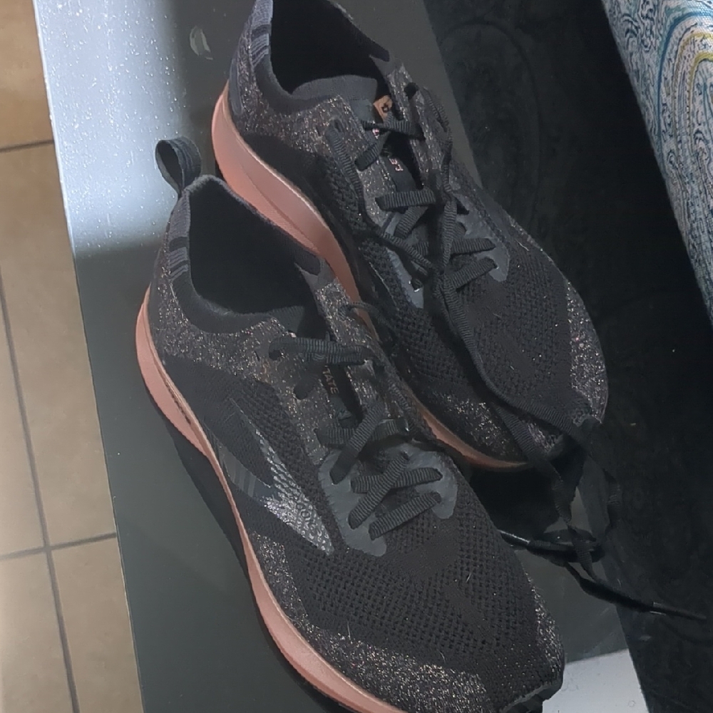 Brooks Black and Pink Athletic Shoes
